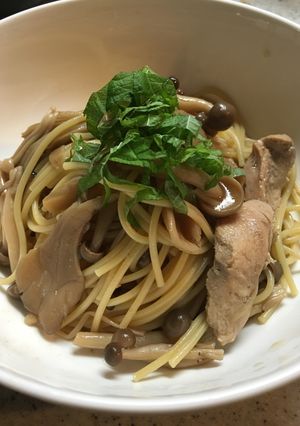 簡単！ヘルシー！キノコと鶏肉の和風パスタ-レシピのメイン写真