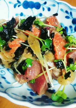 韓国風お刺身のづけ(減塩レシピ）-レシピのメイン写真