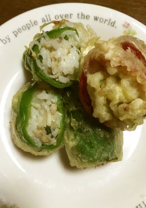 じゃこ飯ピーマン包み天-レシピのメイン写真