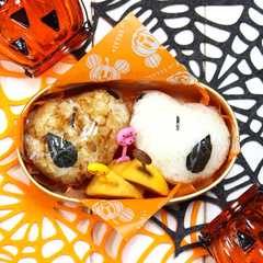 รูปของ スヌーピー おにぎり ミスド風 キャラ弁