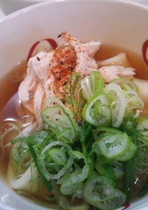 モチモチほうとう❖葱とサラダチキンで★-レシピのメイン写真