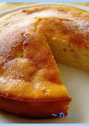 桃とヨーグルトの簡単ケーキ♪-レシピのメイン写真