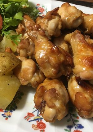 つゆが決め手の手羽元のオーブン焼き-レシピのメイン写真