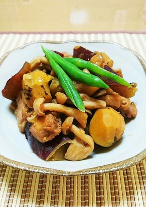 さつまいもと鶏肉の煮物-レシピのメイン写真
