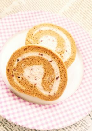 黒糖とあんこクリームのふんわり米粉ロール-レシピのメイン写真