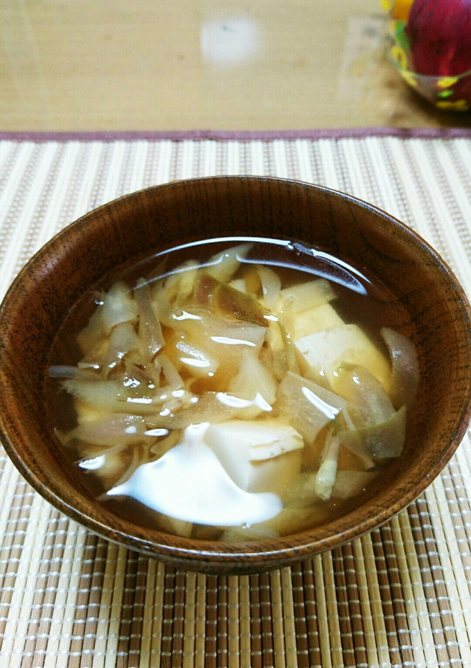 茗荷と干瓢のみそ汁-レシピのメイン写真