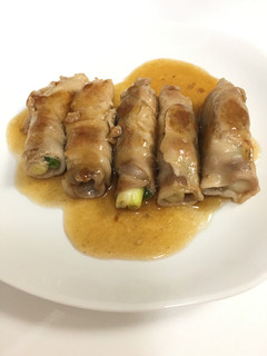 だし餡掛け♡ネギの豚肉巻き-レシピのメイン写真