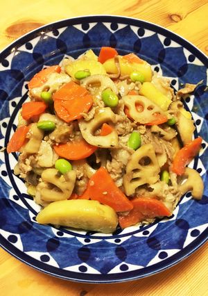 ご飯がススムさつまいもと豚バラの甘辛炒め-レシピのメイン写真