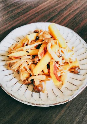 さつまいもとキノコの味噌バター炒め-レシピのメイン写真