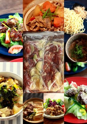 下味冷凍：万能豚こま玉ねぎ-レシピのメイン写真