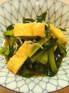 簡単♪小松菜•油揚げ•じゃこの煮びたし♡-レシピのメイン写真
