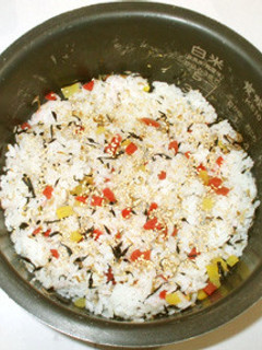 カリカリ梅・たくあん・ちりめん山椒風ご飯-レシピのメイン写真