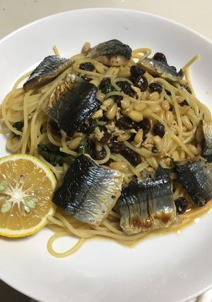 秋刀魚の和風パスタ、コンサルデ風-レシピのメイン写真