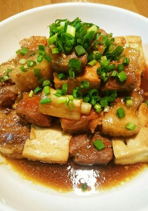 男の簡単料理☆豚角煮の肉豆腐☆-レシピのメイン写真