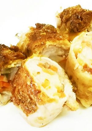 お弁当に！豚薄切り肉の根菜巻きカレー風味-レシピのメイン写真