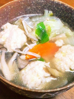 香味ペーストで簡単!鶏団子のスープ-レシピのメイン写真