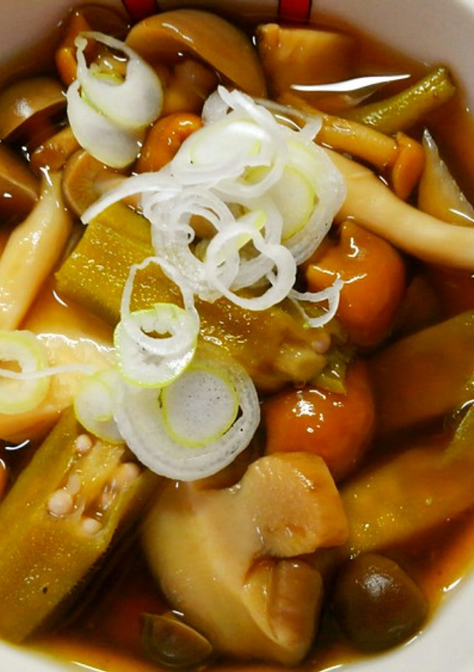 オクラと なめこ♪とろとろキノコの和風煮-レシピのメイン写真