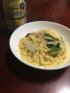 ベーコンときのこの秋パスタ-レシピのメイン写真