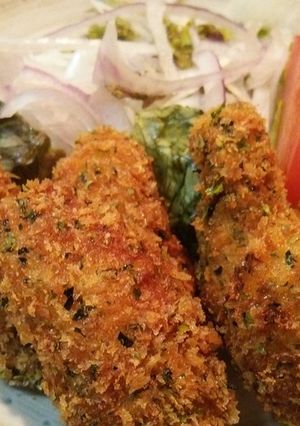 青のり入りパン粉で揚げたカキフライ-レシピのメイン写真