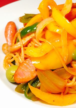 野菜たっぷりナポリタン-レシピのメイン写真