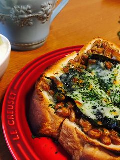 らくらくネバとろ♡納豆チーズトースト-レシピのメイン写真