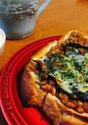 らくらくネバとろ♡納豆チーズトースト-レシピのメイン写真