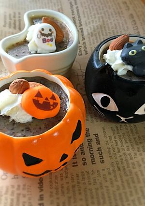 ハロウィンに☆紀ノ川柿のパンナコッタ-レシピのメイン写真