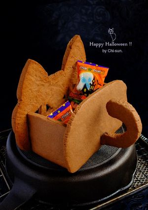 ハロウィン♡猫型クッキーのお菓子箱！-レシピのメイン写真