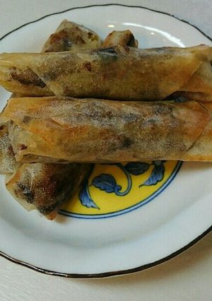 茄子ひき肉ポテトのダシダでガッツリ春巻き-レシピのメイン写真