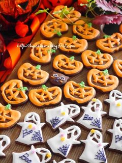 ハロウィンのアイシングクッキー。-レシピのメイン写真