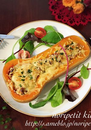 バターナッツかぼちゃ丸ごとチーズ焼き♡-レシピのメイン写真