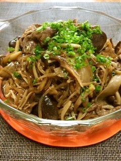 牛肉とキノコのすき焼き風しぐれ煮-レシピのメイン写真
