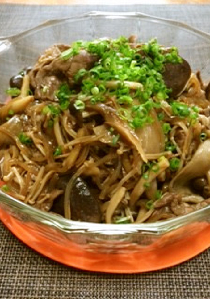 牛肉とキノコのすき焼き風しぐれ煮-レシピのメイン写真