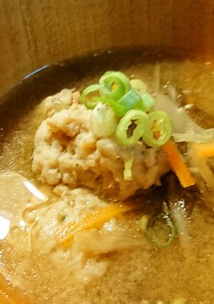 鳥団子のお味噌汁-レシピのメイン写真