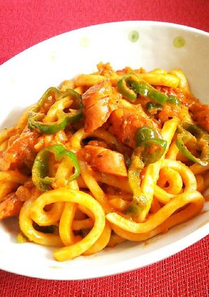 ピザソースde超簡単♡ナポリタンうどん♪-レシピのメイン写真