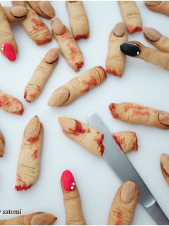 ハロウィーンに!!閲覧注意指クッキー-レシピのメイン写真