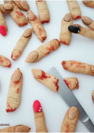 ハロウィーンに！！閲覧注意指クッキー-レシピのメイン写真