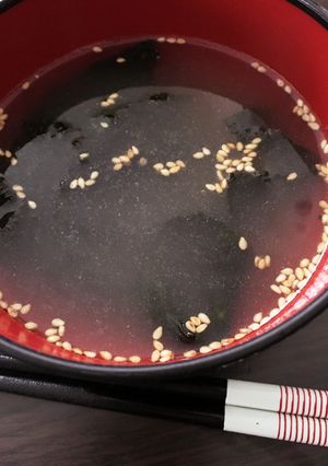 簡単！即席韓国海苔スープ-レシピのメイン写真