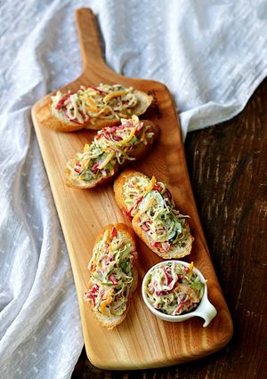野菜たっぷり!オープンサンド-レシピのメイン写真