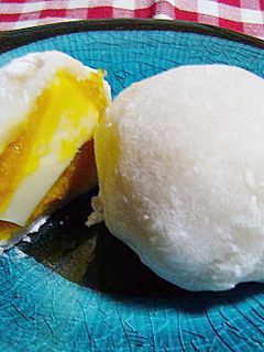 もっちり♡クリームチーズ入りかぼちゃ大福-レシピのメイン写真