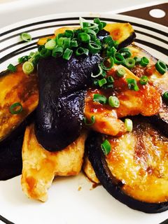 鶏胸肉とナスのしょうが焼き-レシピのメイン写真
