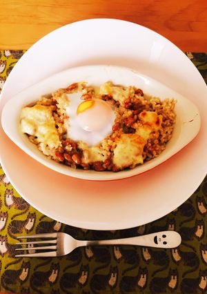 簡単納豆チーズ卵ドリア-レシピのメイン写真