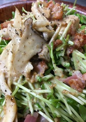 極旨味サラダ☆深煎りごまドレの豆苗サラダ-レシピのメイン写真