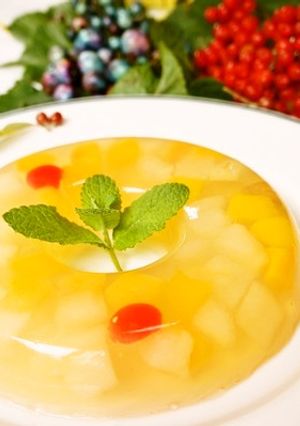 缶詰丸ごと使用！シロップ入のフルーツ寒天-レシピのメイン写真