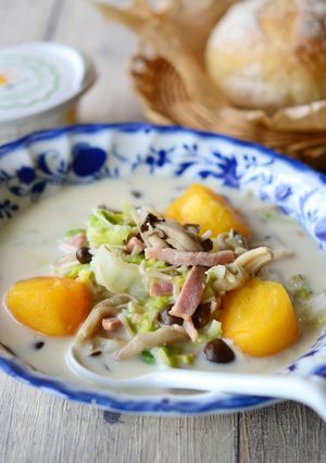 白菜ときのこの食べる和風味噌スープ鍋-レシピのメイン写真
