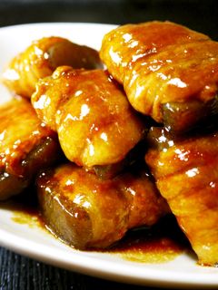蒟蒻の肉巻き!豚ばら薄切り肉で角煮の味。-レシピのメイン写真