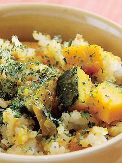 鶏そぼろとかぼちゃ煮の混ぜご飯-レシピのメイン写真