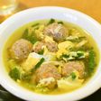 ふんわり肉だんごのニラ玉スープ