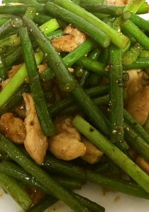鶏肉とニンニクの芽の炒め-レシピのメイン写真