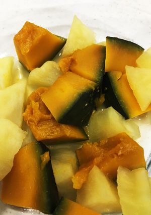 レンジで簡単☆りんごとかぼちゃ煮-レシピのメイン写真